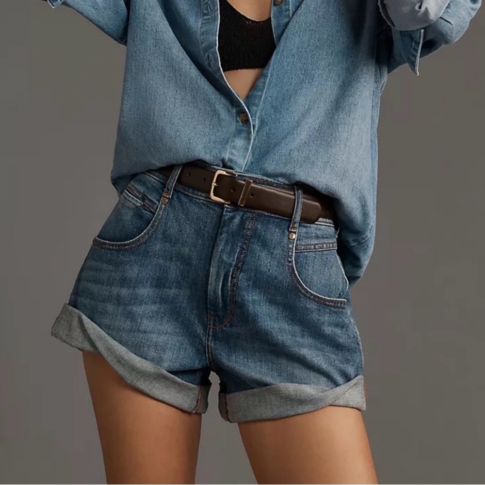 Pilcro Rolled Denim Shorts SZ 32